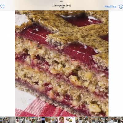 Crostata saraceno nocciole e lampone